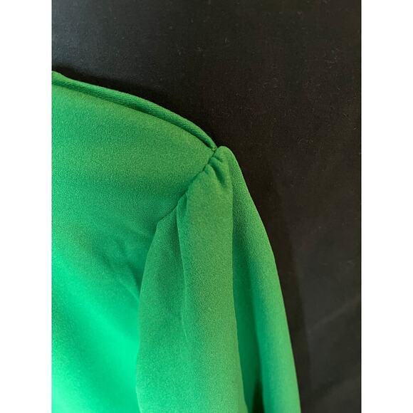 Melloday Blouse/Green/Large/Button Detail/Holiday/Work/Professional - Picture 4 of 7
